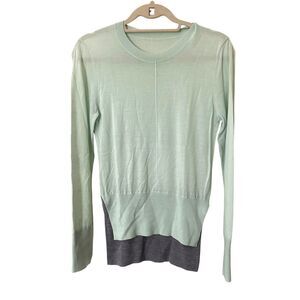 SAINT ART Carla Merino Wool Sweater Aqua Grey Medium